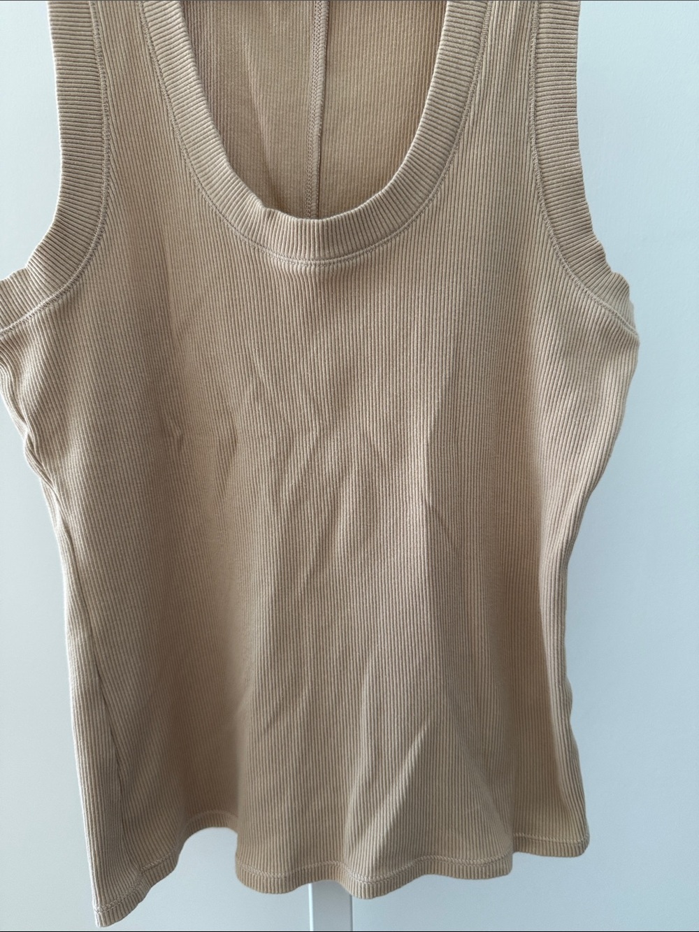 Z Supply Sirena ribbed scoop neck tank top Light Beige small - Picture 3 of 6